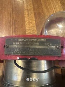 Horloge murale industrielle Vintage General Electric CS-9, cloche de navire, incendie