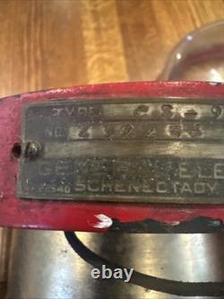 Horloge murale industrielle Vintage General Electric CS-9, cloche de navire, incendie