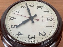 Horloge murale industrielle vintage General Electric Genalex en bakélite des années 1940, en état de marche