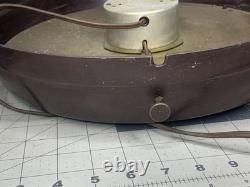 Horloge murale scolaire vintage GE Red Eye General Electric 1H1612 14-1/2 Fonctionne