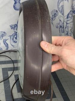 Horloge murale scolaire vintage GE Red Eye General Electric 1H1612 14-1/2 Fonctionne