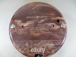 Horloge murale scolaire vintage GE Red Eye General Electric 1HA1612 - Révisée