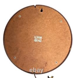 Horloge murale scolaire vintage GE Red Eye General Electric USA 14,5 Modèle 1412 Fonctionne