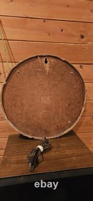 Horloge murale scolaire vintage GE Red Eye General Electric USA 14.5 Modèle 1H 1412