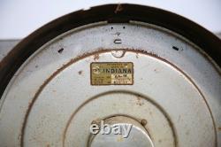 Horloge murale scolaire vintage GE Red Eye General Electric en état de marche, en verre antique