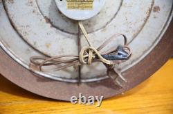 Horloge murale scolaire vintage GE Red Eye General Electric en état de marche, en verre antique