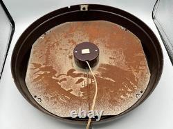 Horloge murale vintage GE General Electric militaire en bakélite 12/24 heures 17,5 pouces À LIRE