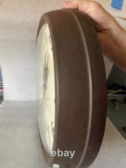 Horloge murale vintage GE Red Eye grande General Electric 1H1615 17-1/2 fonctionne