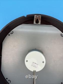 Horloge murale vintage General Electric 14 brune modèle 2012 en état de marche - verre en face