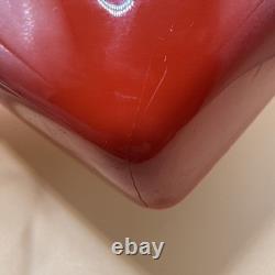 Horloge murale vintage General Electric Mid Century Modern rouge cerise 2H20 fonctionne