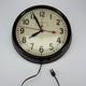 Horloge Murale Vintage General Electric Modèle 2ha7012 14 Bakélite Marron Industrielle