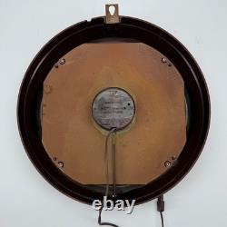 Horloge murale vintage General Electric Modèle 2HA7012 14 Bakélite marron industrielle