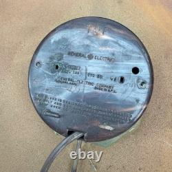 Horloge murale vintage General Electric Modèle 2HA7012 14 Bakélite marron industrielle