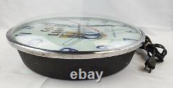 Horloge publicitaire Vintage Telechron G-E General Electric pour lampes ampoules lumineuses