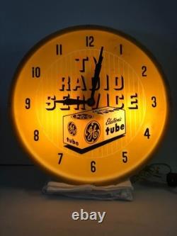 Horloge publicitaire éclairée Vintage General Electric des années 1950