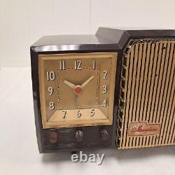 Horloge radio Vintage GE General Electric Modèle Rare 580 Musaphonic