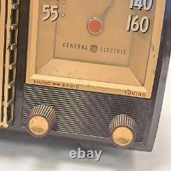 Horloge radio Vintage GE General Electric Modèle Rare 580 Musaphonic