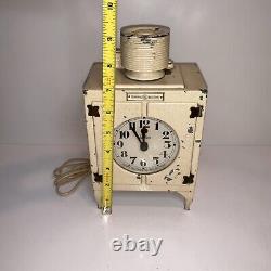 Horloge réfrigérateur GE des années 1930 vintage Telechron avec peinture d'origine en état de marche