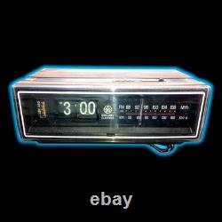 Horloge-réveil radio Flip Vintage GE General Electric 1984 7-4305F FONCTIONNELLE