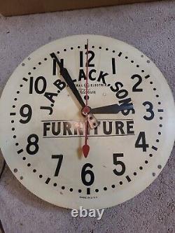 Horloge vintage rare General Electric Telechron J. A. Black Sons Furniture 3B 57