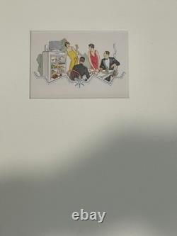 Impression artistique de recettes vintage de General Electric Alice Bradley pour déjeuners après-théâtre