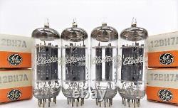 Jolie Quad De N. O. S Testé Vintage General Electric Tubes 12bh7a Avec Des Codes D'assemblage