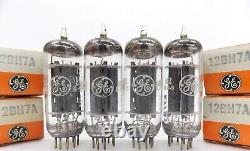 Jolie Quad De N. O. S Testé Vintage General Electric Tubes 12bh7a Avec Des Codes D'assemblage