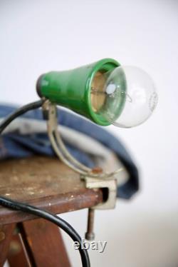 Lampe de bureau de dessin industriel vintage General Electric pour établi