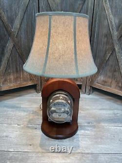Lampe de table à cadran de compteur General Electric qui tourne en mode Steampunk vintage - Fonctionne SUPER BIEN