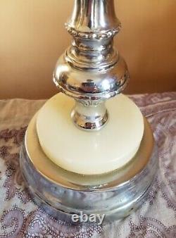 Lampe de table chromée Art Déco vintage General Electric des années 1930-40 Hollywood Regency