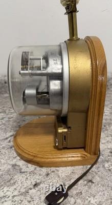 Lampe de table industrielle steampunk vintage avec compteur électrique General Electric (GE)