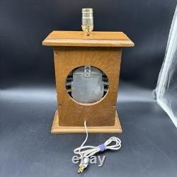 Lampe de table vintage avec compteur General Electric, boîtier en bois, ampoule à l’intérieur, 3 modes