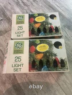 Lisez ! Deux ensembles de lumières de Noël General Electric 25 vintage