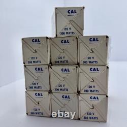 Lot de 10 lampes de projecteur GE CAL 120 V 300 W NOS vintage General Electric