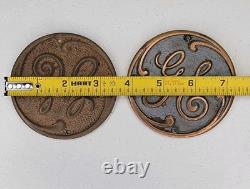Lot de 2 insignes en métal GE Plaque de machine General Electric 3,5 pouces