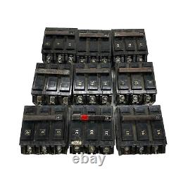 Lot de 9 disjoncteurs vintage General Electric HI-Q Type THQB32020 THQB