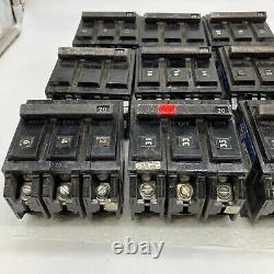 Lot de 9 disjoncteurs vintage General Electric HI-Q Type THQB32020 THQB