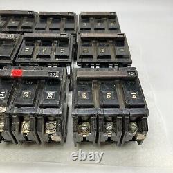 Lot de 9 disjoncteurs vintage General Electric HI-Q Type THQB32020 THQB