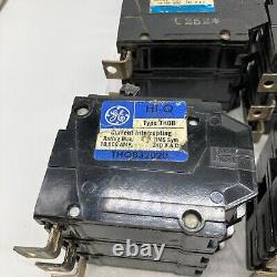 Lot de 9 disjoncteurs vintage General Electric HI-Q Type THQB32020 THQB