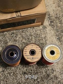 Lot rare de 3 fils magnétiques General Electric Formex / Sodereze Bondeze vintage