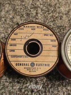 Lot rare de 3 fils magnétiques General Electric Formex / Sodereze Bondeze vintage