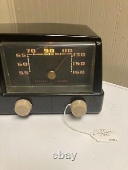MCM VTG General Electric GE AM Radio à Tubes en Bakélite Modèle # 412 Art Déco PROP