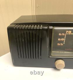 MCM VTG General Electric GE AM Radio à Tubes en Bakélite Modèle # 412 Art Déco PROP