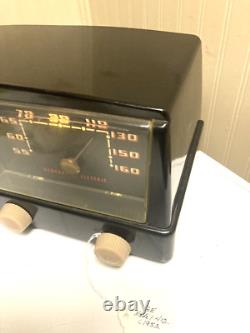 MCM VTG General Electric GE AM Radio à Tubes en Bakélite Modèle # 412 Art Déco PROP