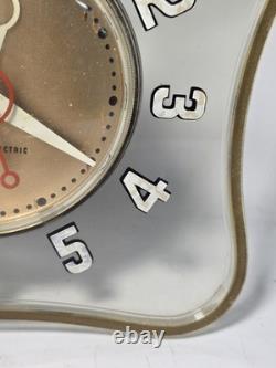 MCM Vintage General Electric Telechron 2H100 Horloge de Bureau/Mur FONCTIONNE (B3)