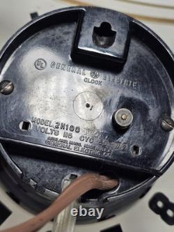 MCM Vintage General Electric Telechron 2H100 Horloge de Bureau/Mur FONCTIONNE (B3)