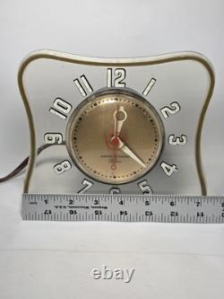 MCM Vintage General Electric Telechron 2H100 Horloge de Bureau/Mur FONCTIONNE (B3)