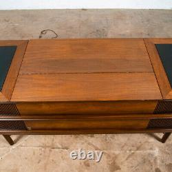 MID Century Modern Stereo Console Record Player Général Electric Radio Audio MCM