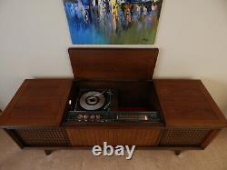 MID Century Vintage General Electric Console Stéréo Record Player (can Ship)