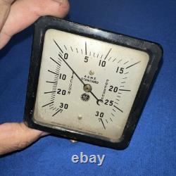 Manomètre Vintage General Electric à Vide/Pression Steampunk G E 0-30 Psi
